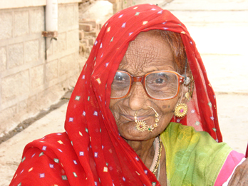 Donna anziana in Rajasthan